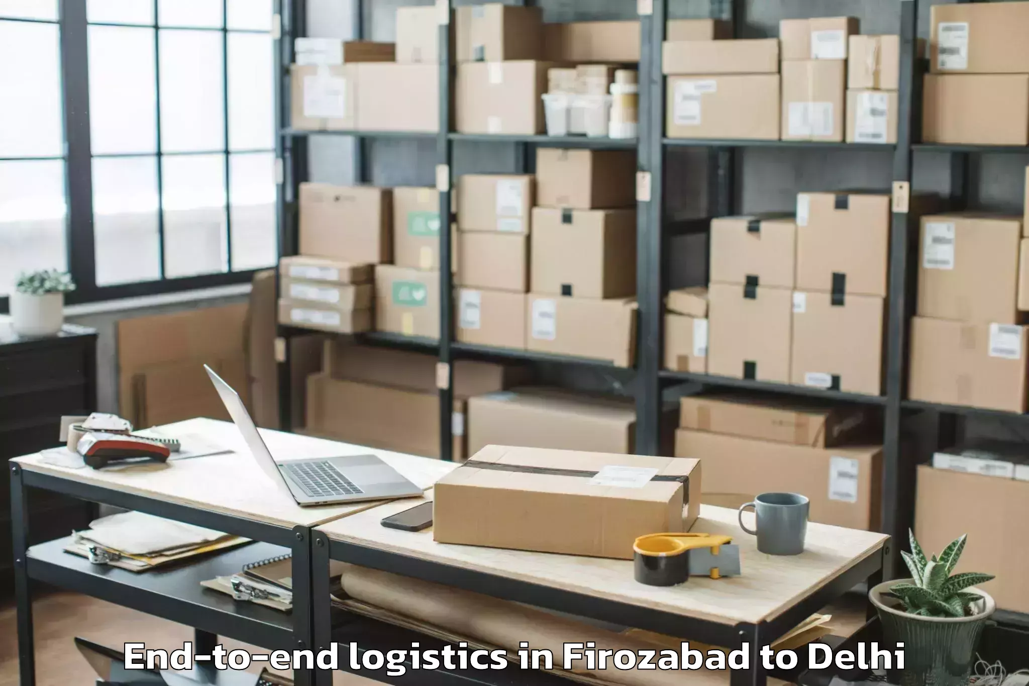 Top Firozabad to Unity One Janakpuri Mall End To End Logistics Available